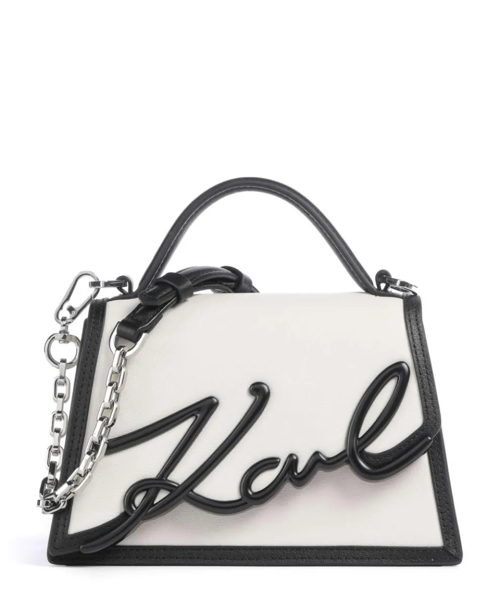 K/Signature 2.0 Handbag fine grain cow leather white