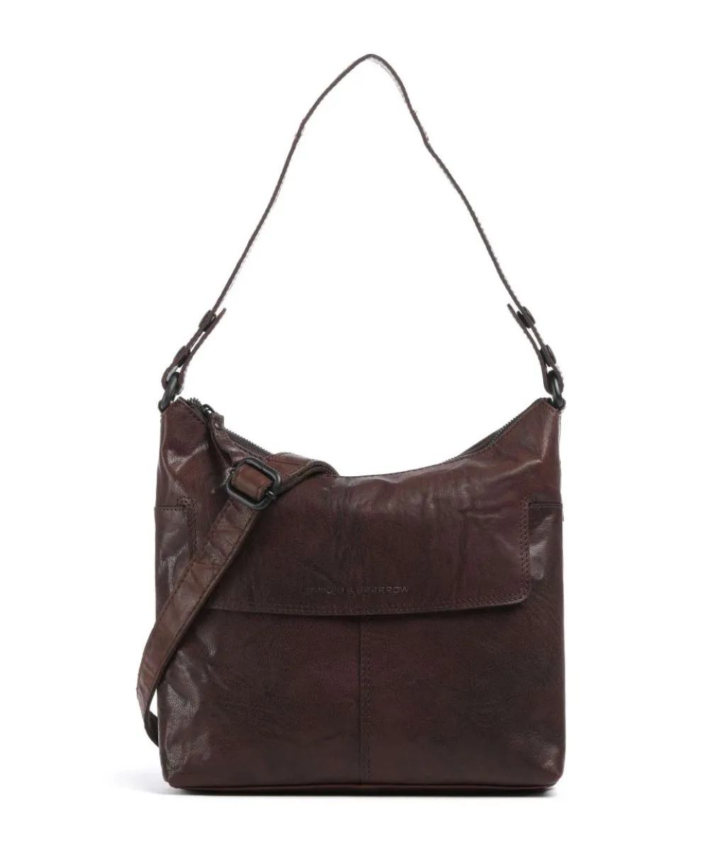Bronco Sherrill Hobo bag fine grain leather dark brown