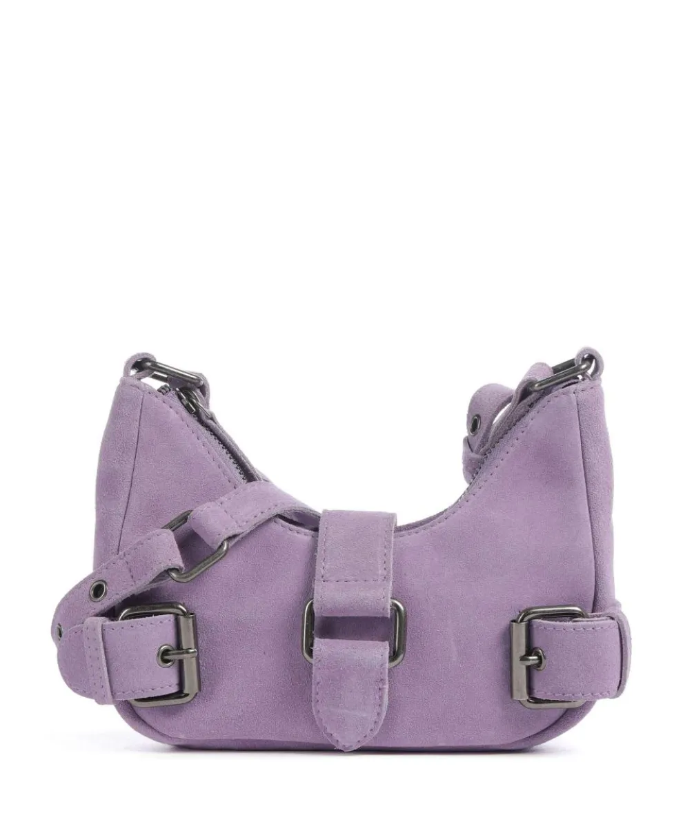 Suede Palma Shoulder bag brushed leather violet