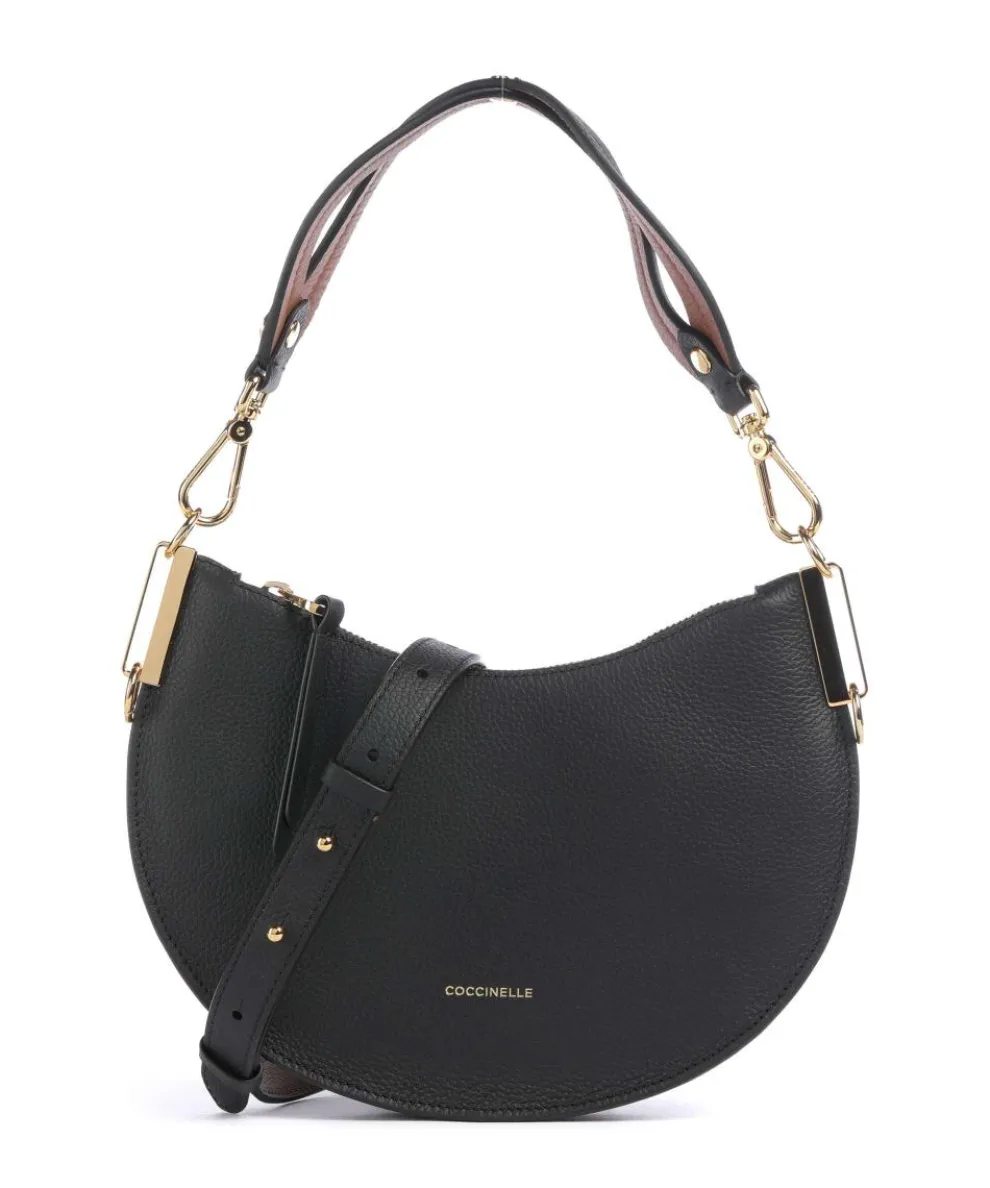 Sunup Shoulder bag grained cow leather black