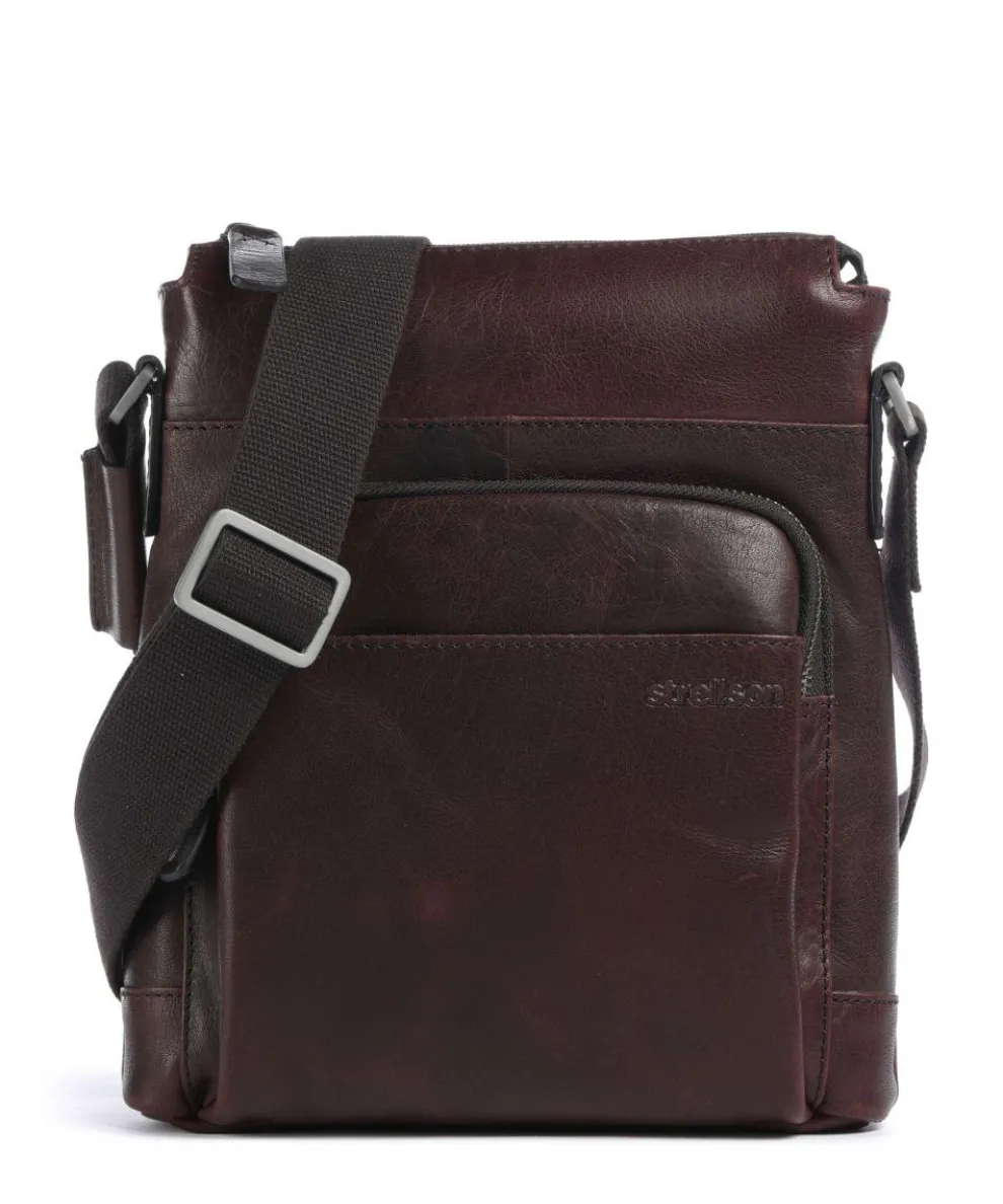 Abbey Crossbody bag buffalo leather dark brown