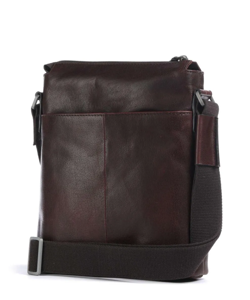 Abbey Crossbody bag buffalo leather dark brown
