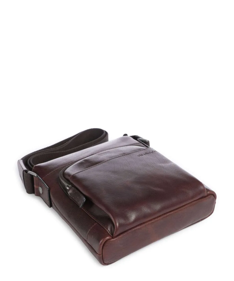 Abbey Crossbody bag buffalo leather dark brown