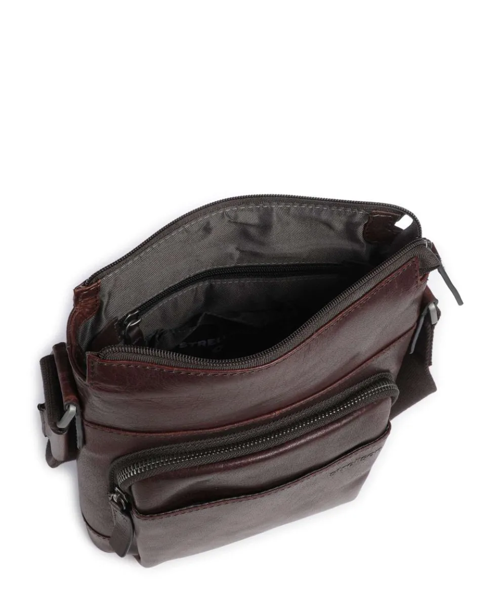 Abbey Crossbody bag buffalo leather dark brown
