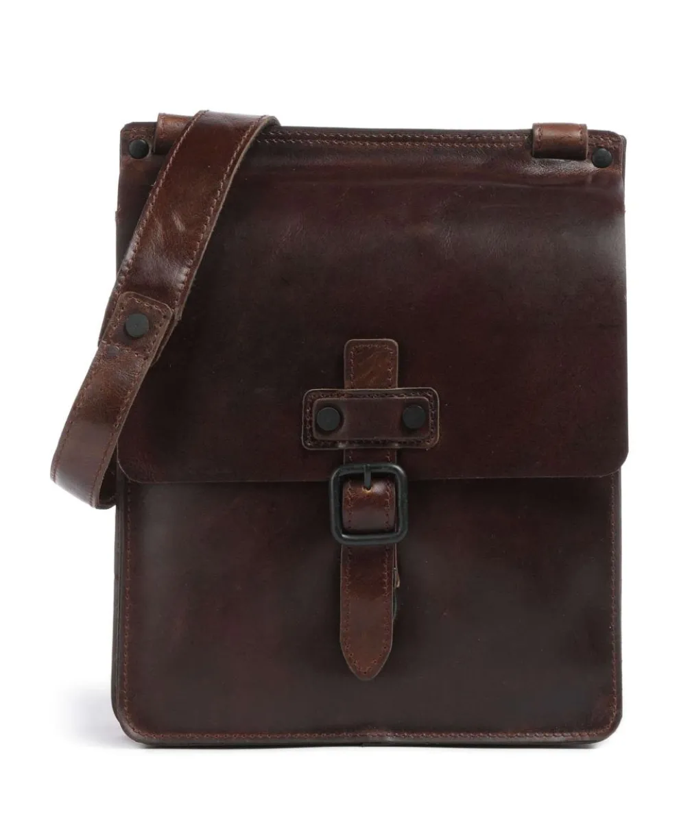 Aberdeen Crossbody bag fine grain cow leather dark brown