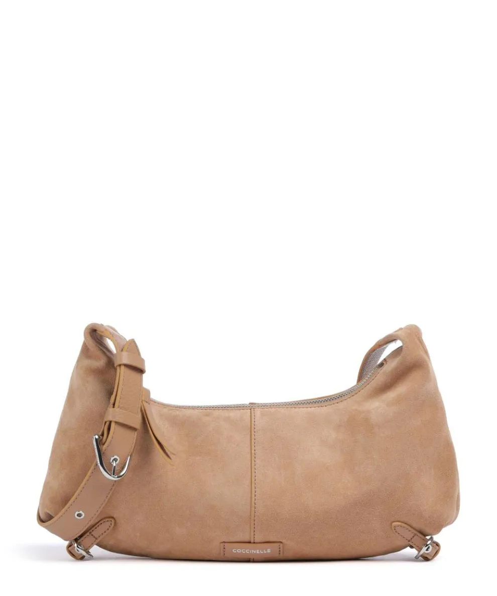 Abigail Suede Shoulder bag brushed leather light brown