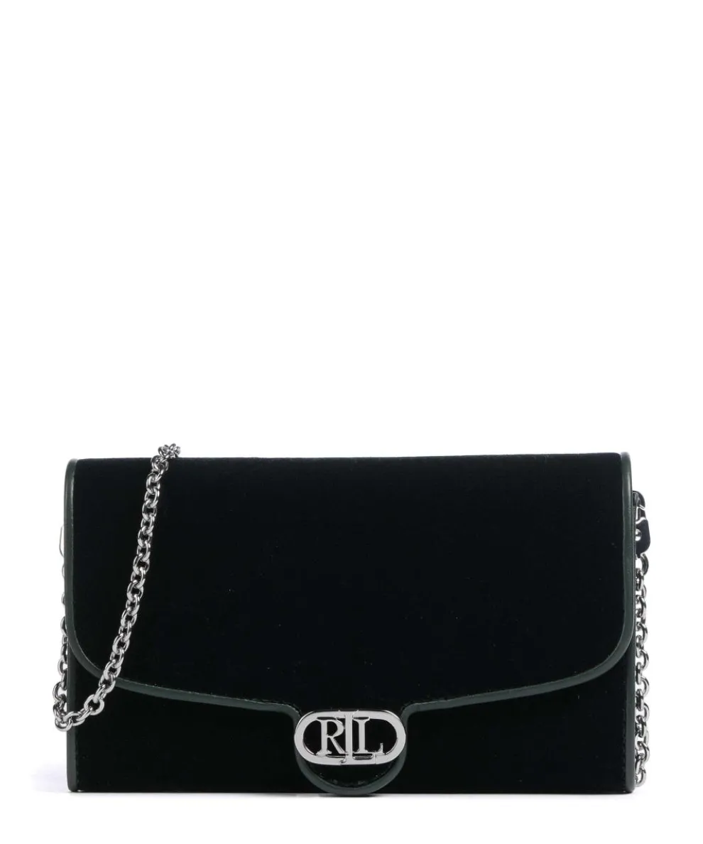 Adair 20 Crossbody bag leather, velvet fabric dark green