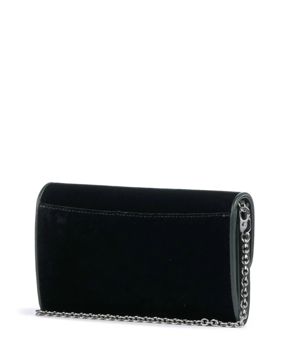 Adair 20 Crossbody bag leather, velvet fabric dark green