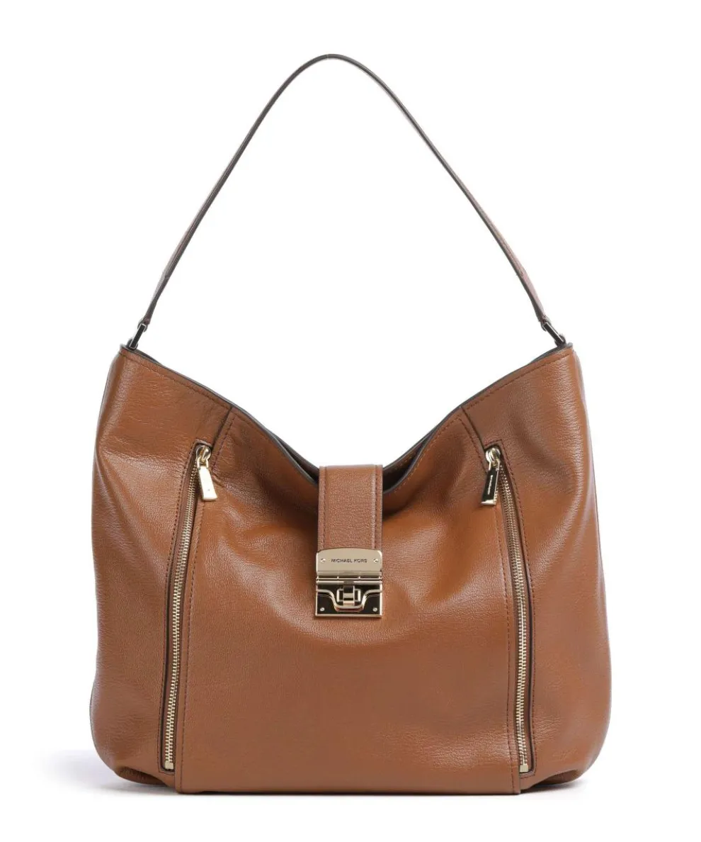 Addie Hobo bag grained leather brown
