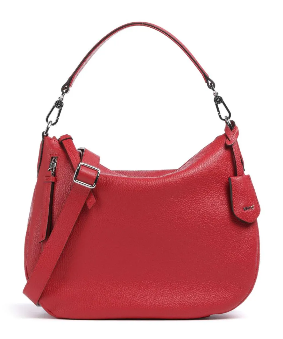 Adria Juna Hobo bag grained cow leather red