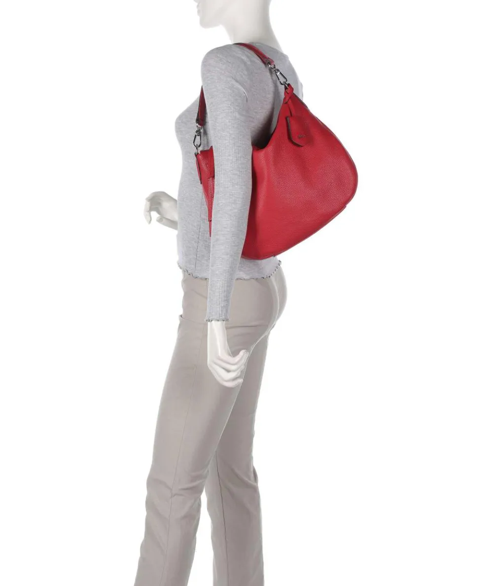 Adria Juna Hobo bag grained cow leather red