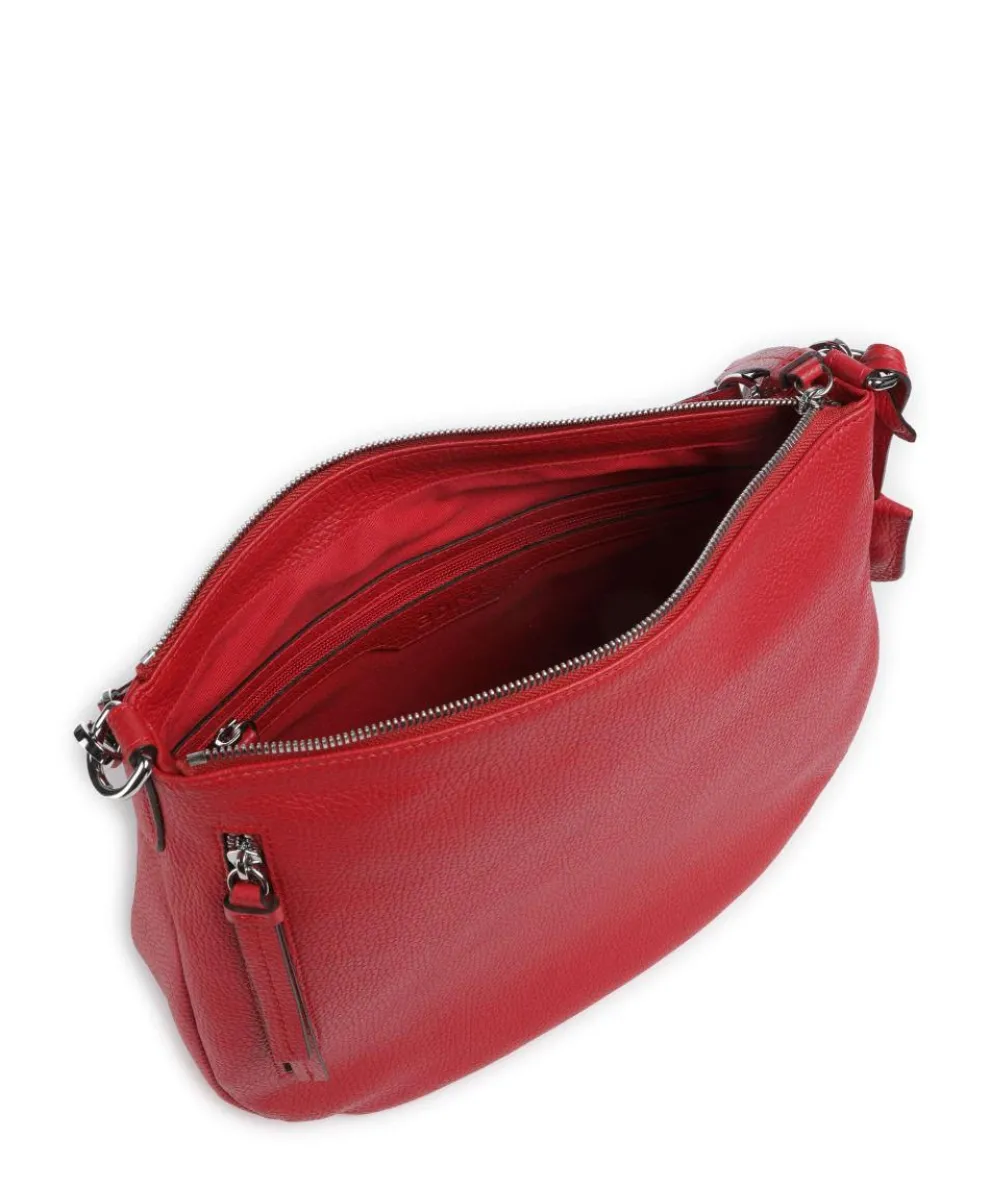 Adria Juna Hobo bag grained cow leather red