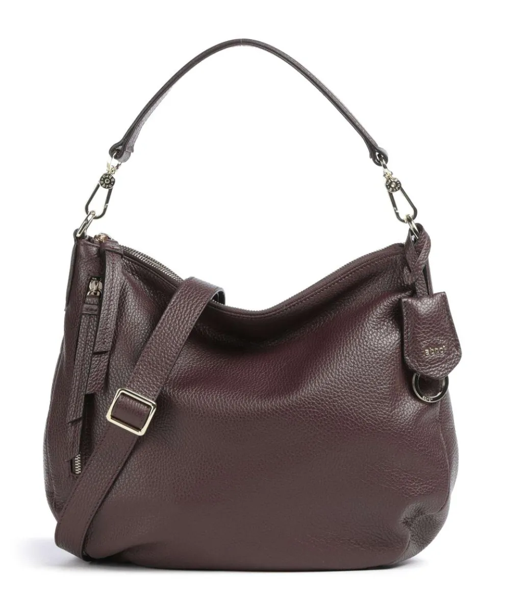 Adria Juna Small Hobo bag grained leather wine