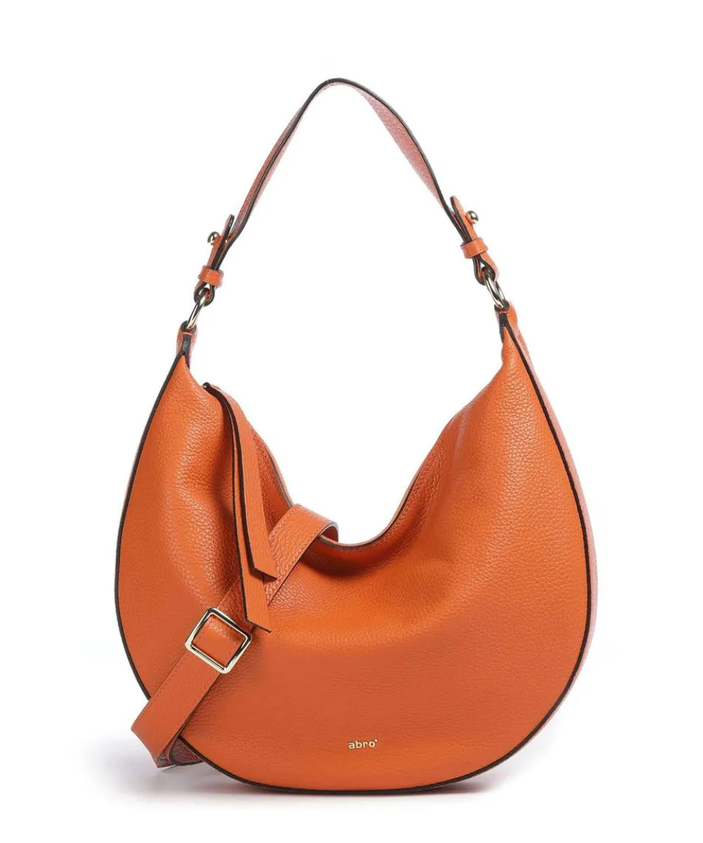 Adria Lulu Hobo bag grained cow leather orange