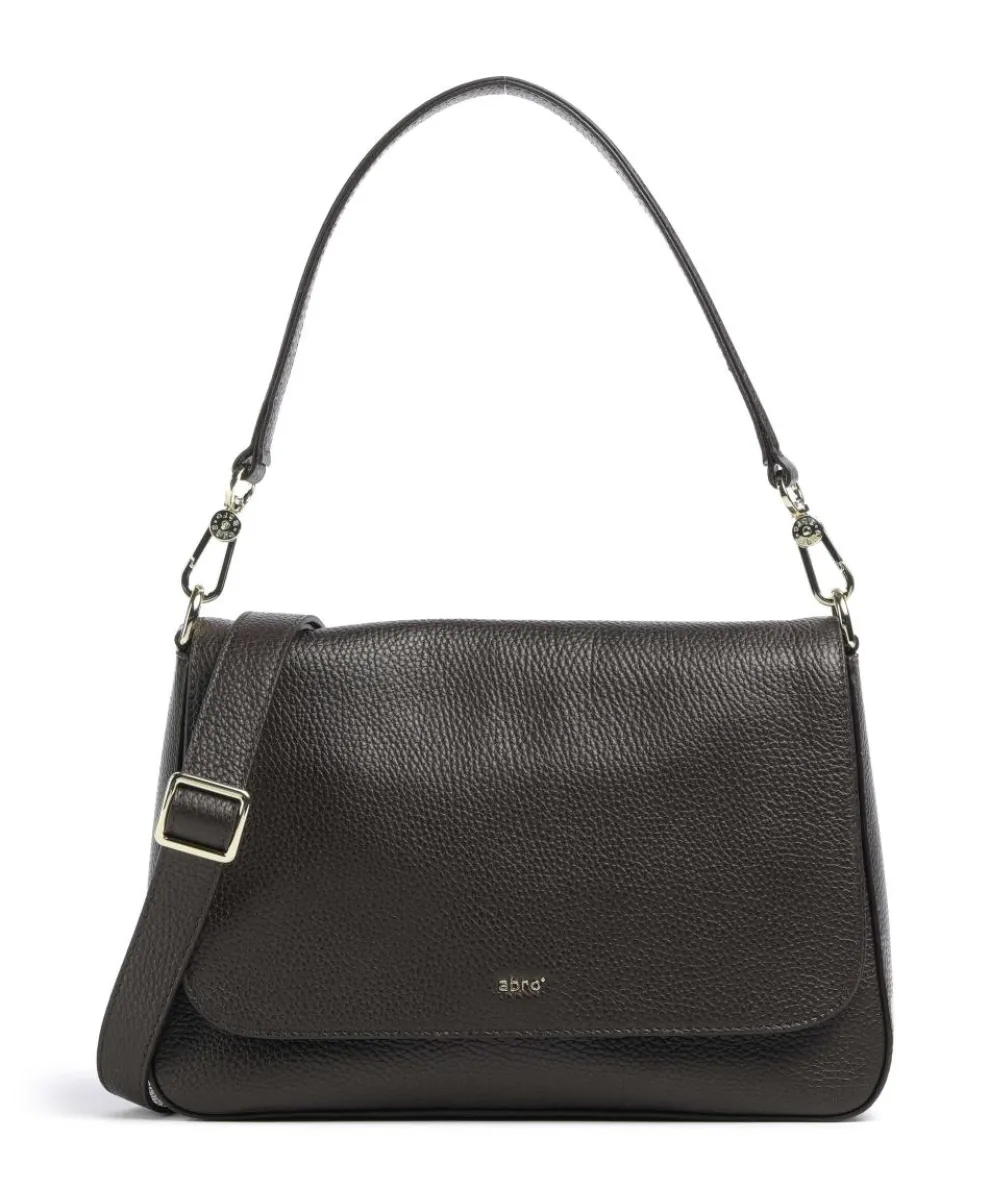 Adria Lulu Shoulder bag grained leather dark brown