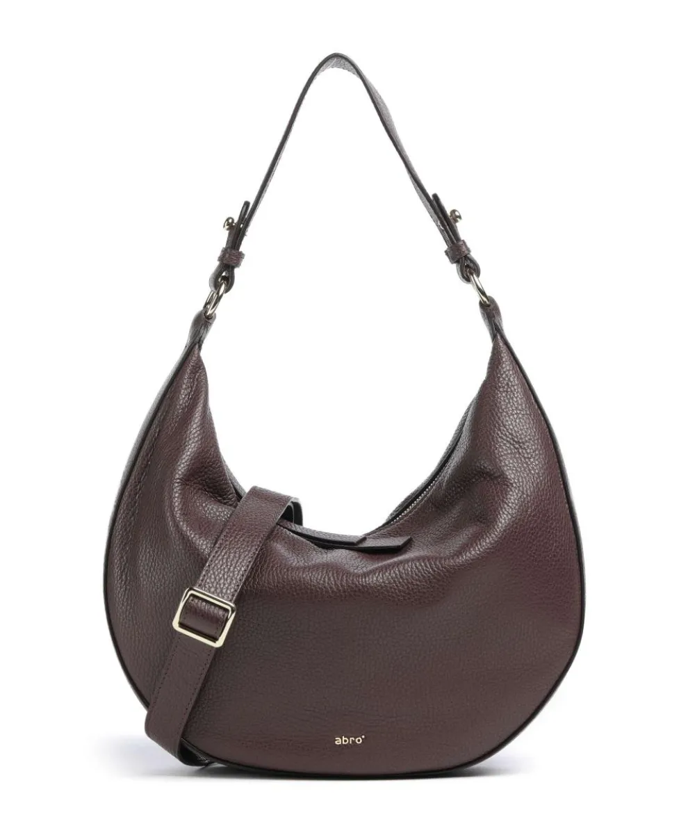Adria Lulu Small Hobo bag grained leather wine