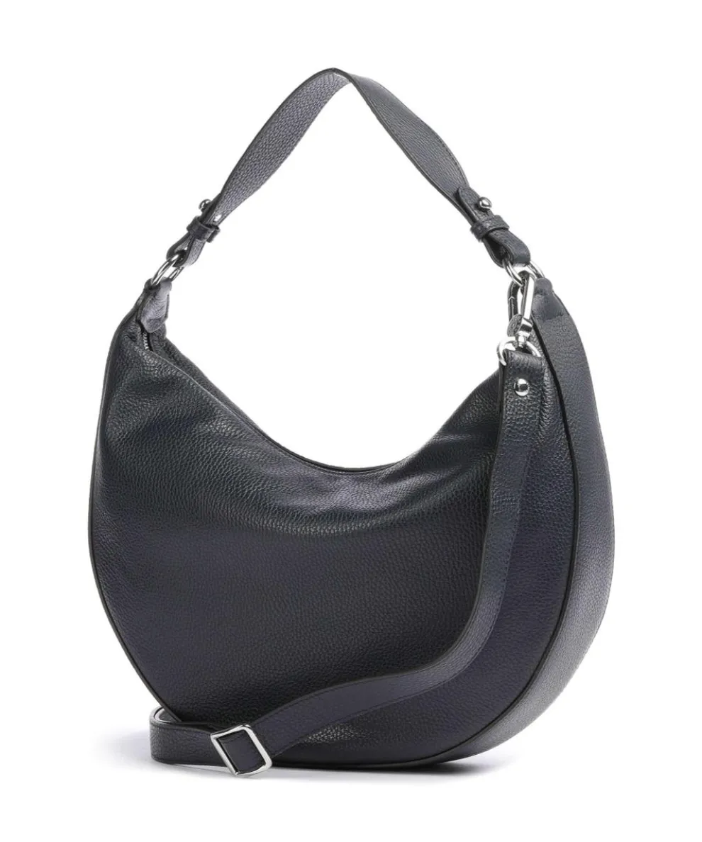 Adria Lulu Small Hobo bag grained cow leather navy