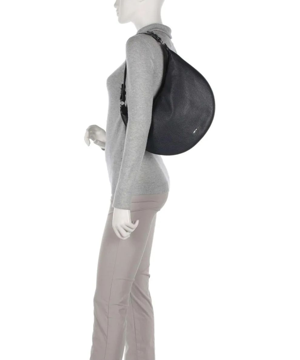 Adria Lulu Small Hobo bag grained cow leather navy