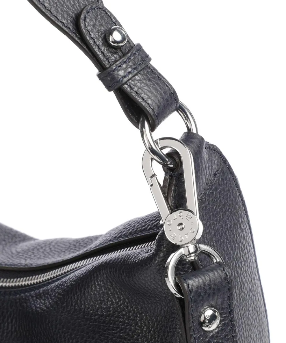 Adria Lulu Small Hobo bag grained cow leather navy