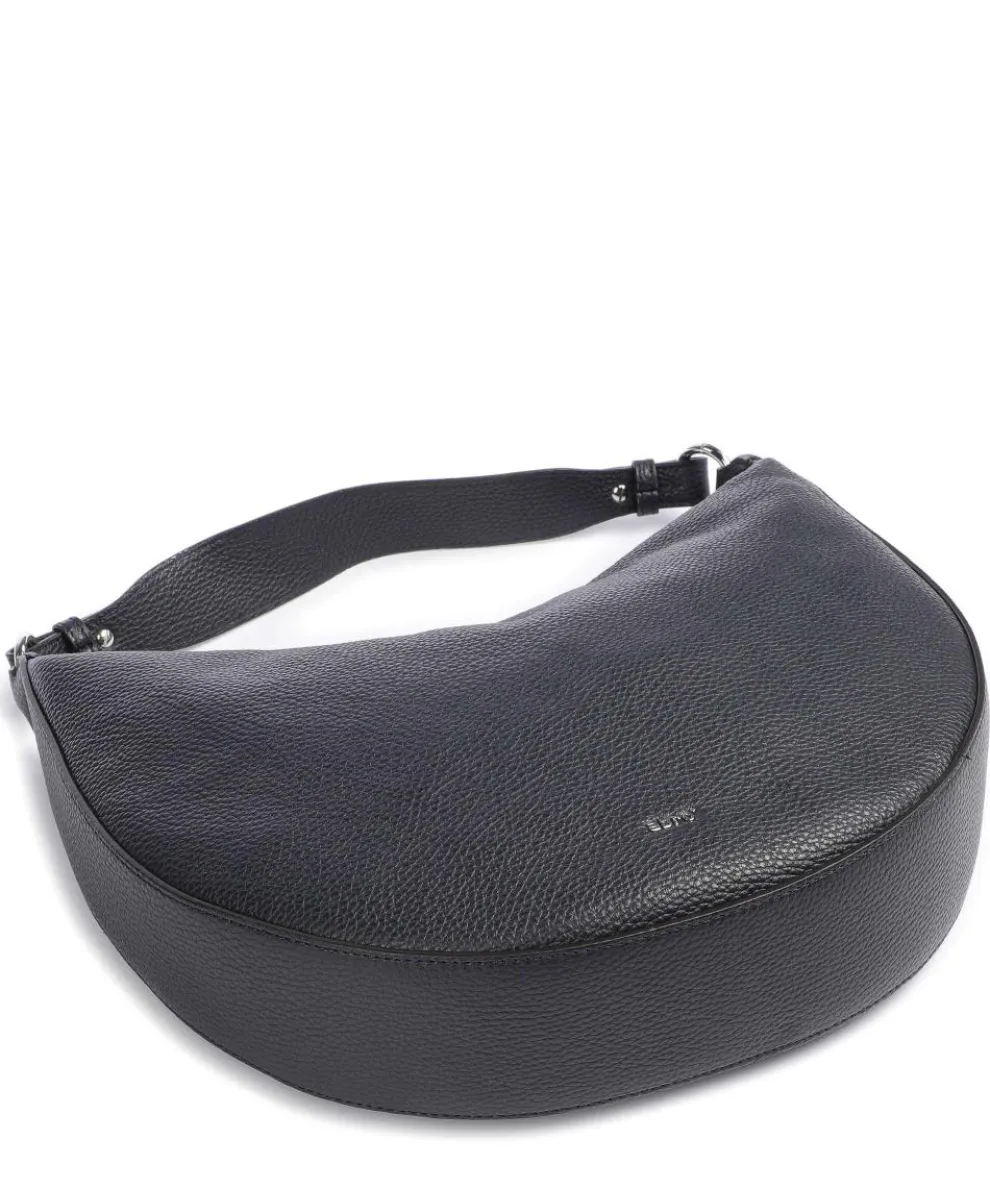 Adria Lulu Small Hobo bag grained cow leather navy