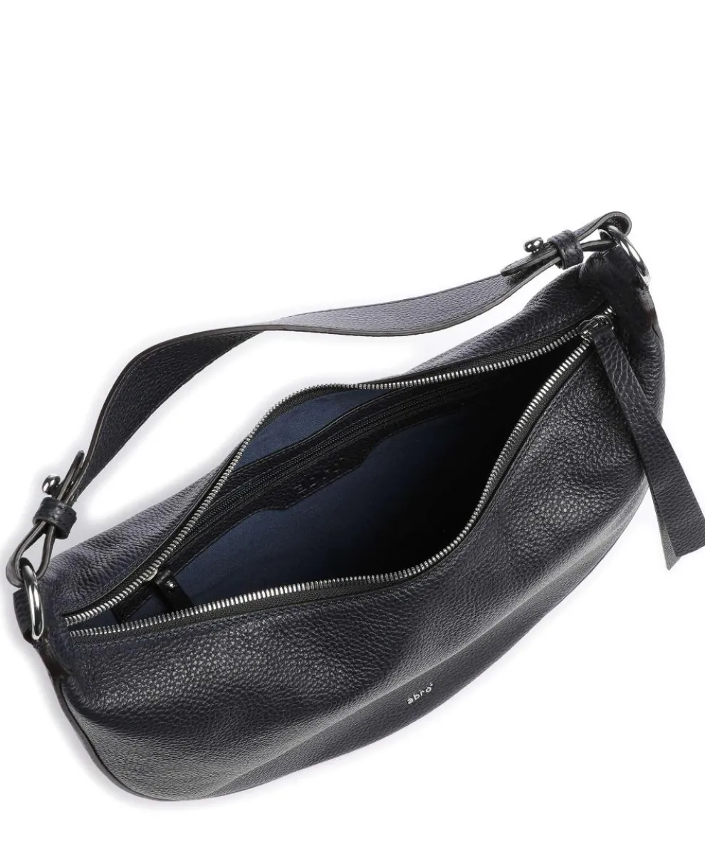 Adria Lulu Small Hobo bag grained cow leather navy