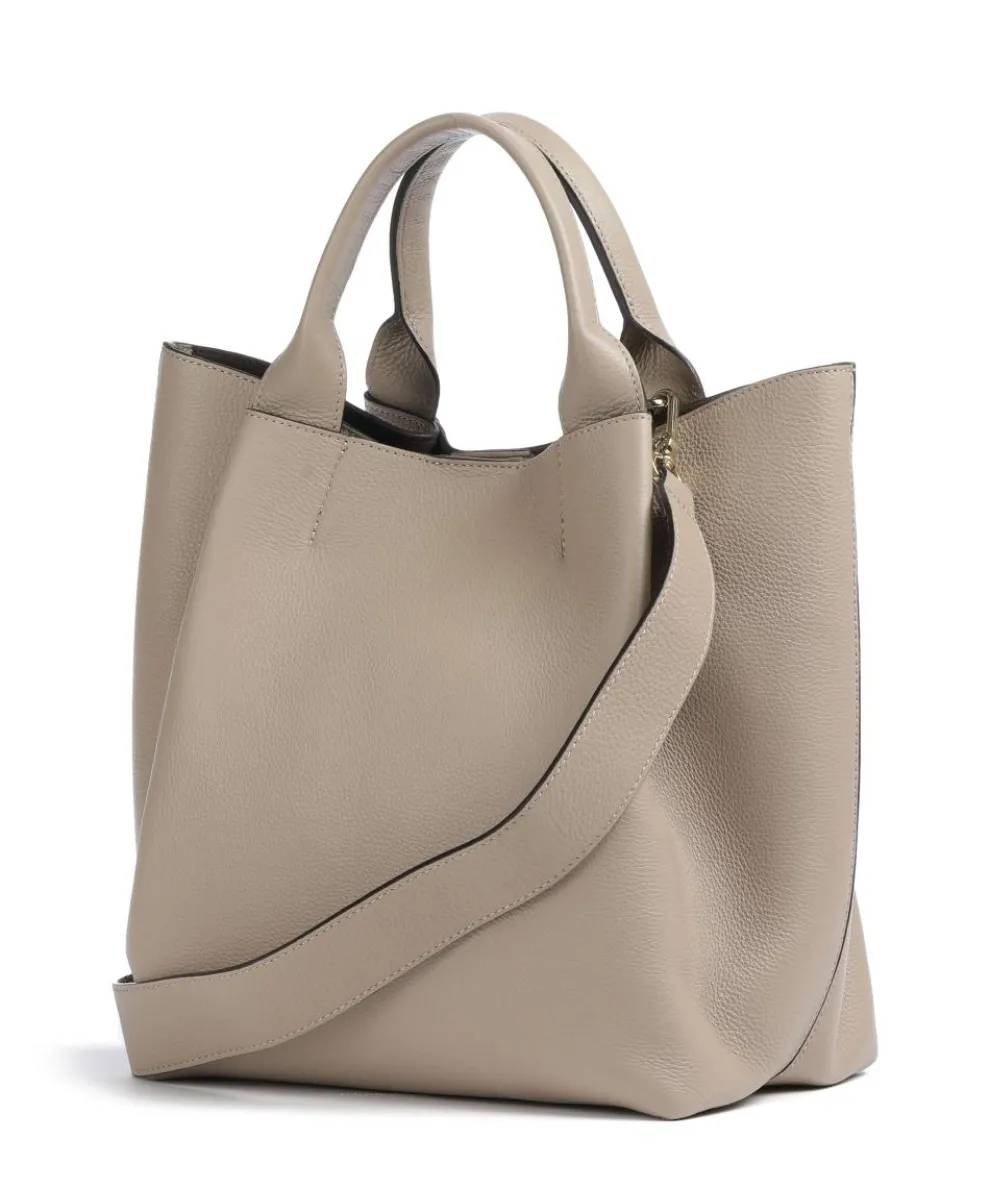 Agave Essential Medium Handbag grained leather beige