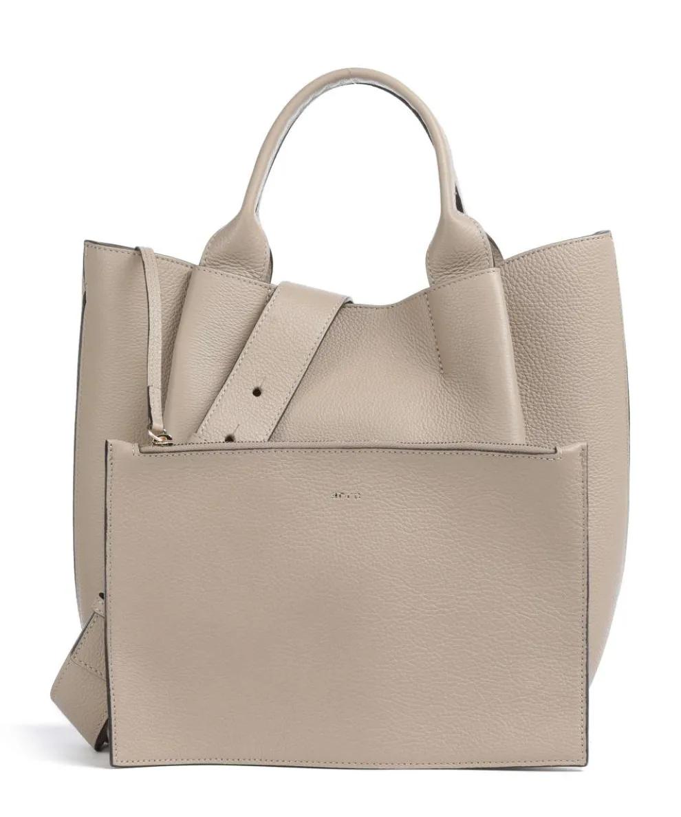 Agave Essential Medium Handbag grained leather beige