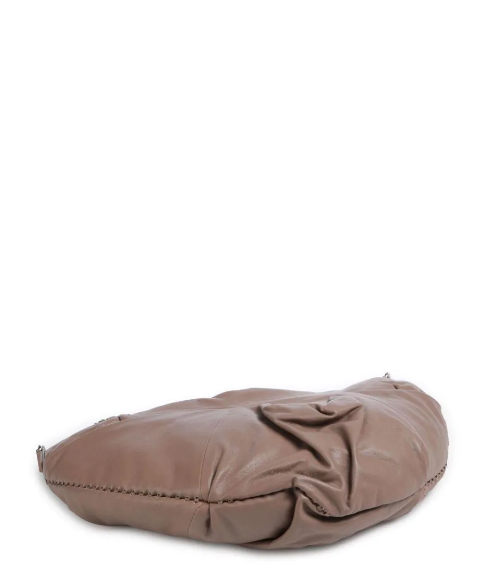 Agnes Supple Medium Hobo bag sheepskin leather taupe