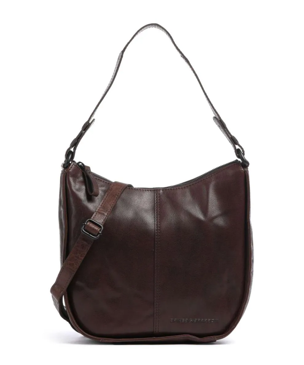Bronco Colleen Shoulder bag grained leather dark brown