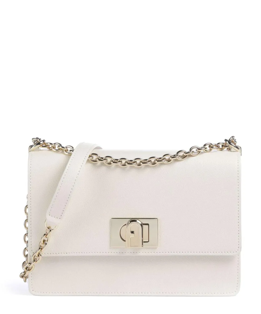 1927 S Shoulder bag grained leather white
