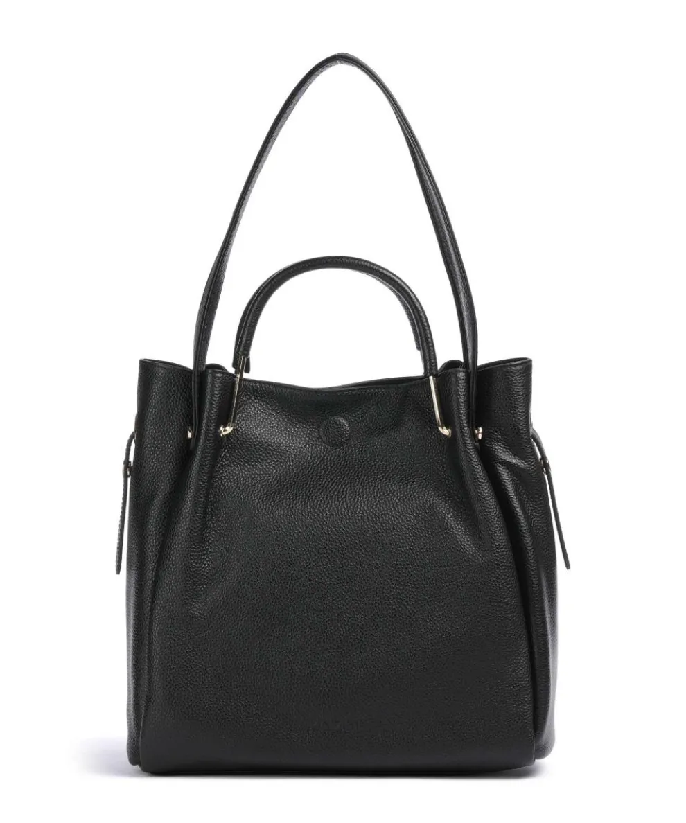 Alexandria Tote bag grained leather black