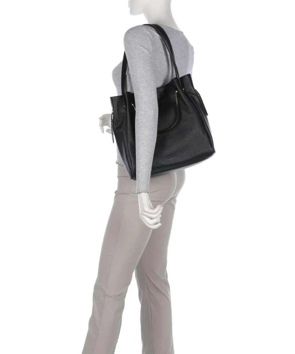 Alexandria Tote bag grained leather black