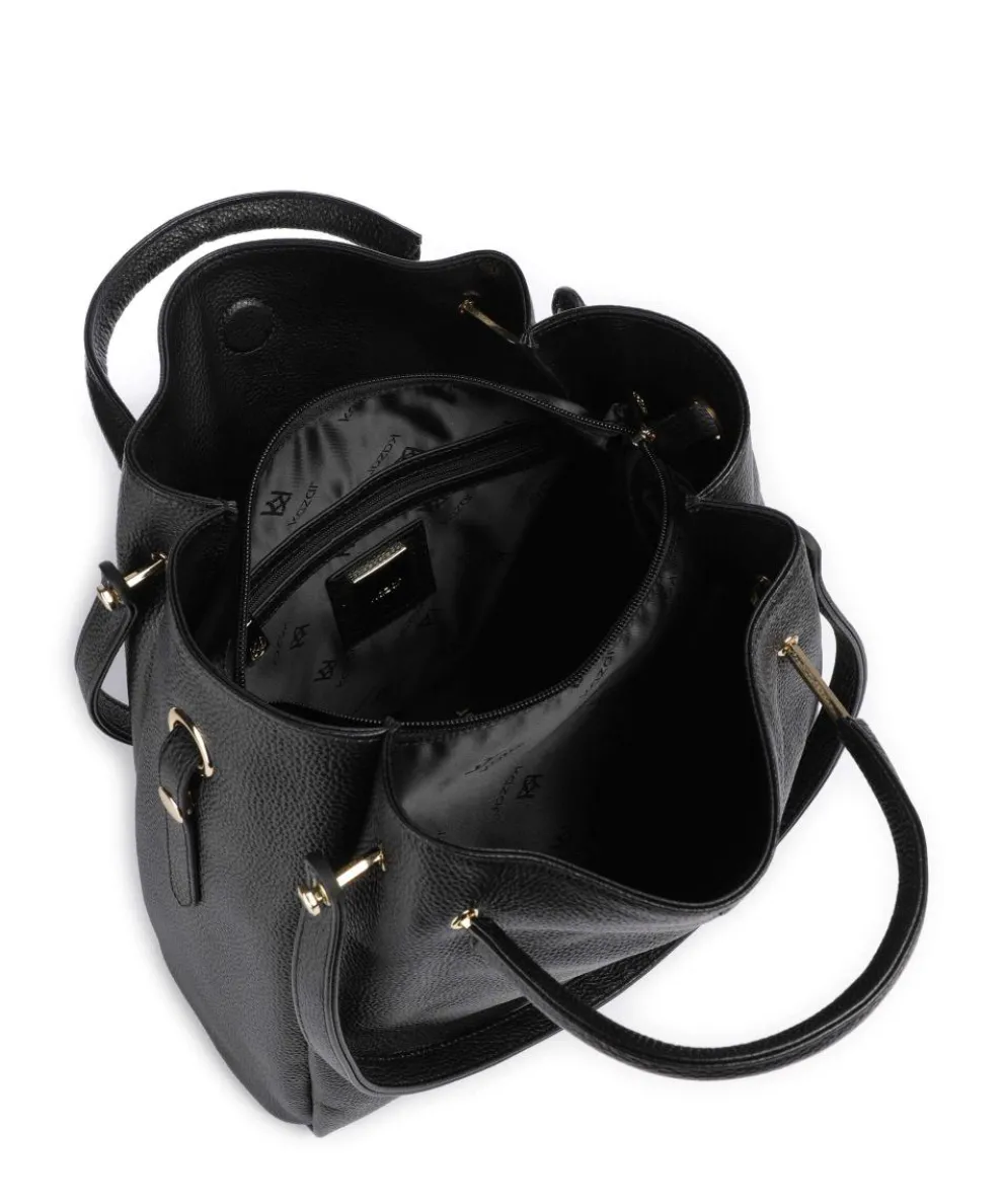 Alexandria Tote bag grained leather black