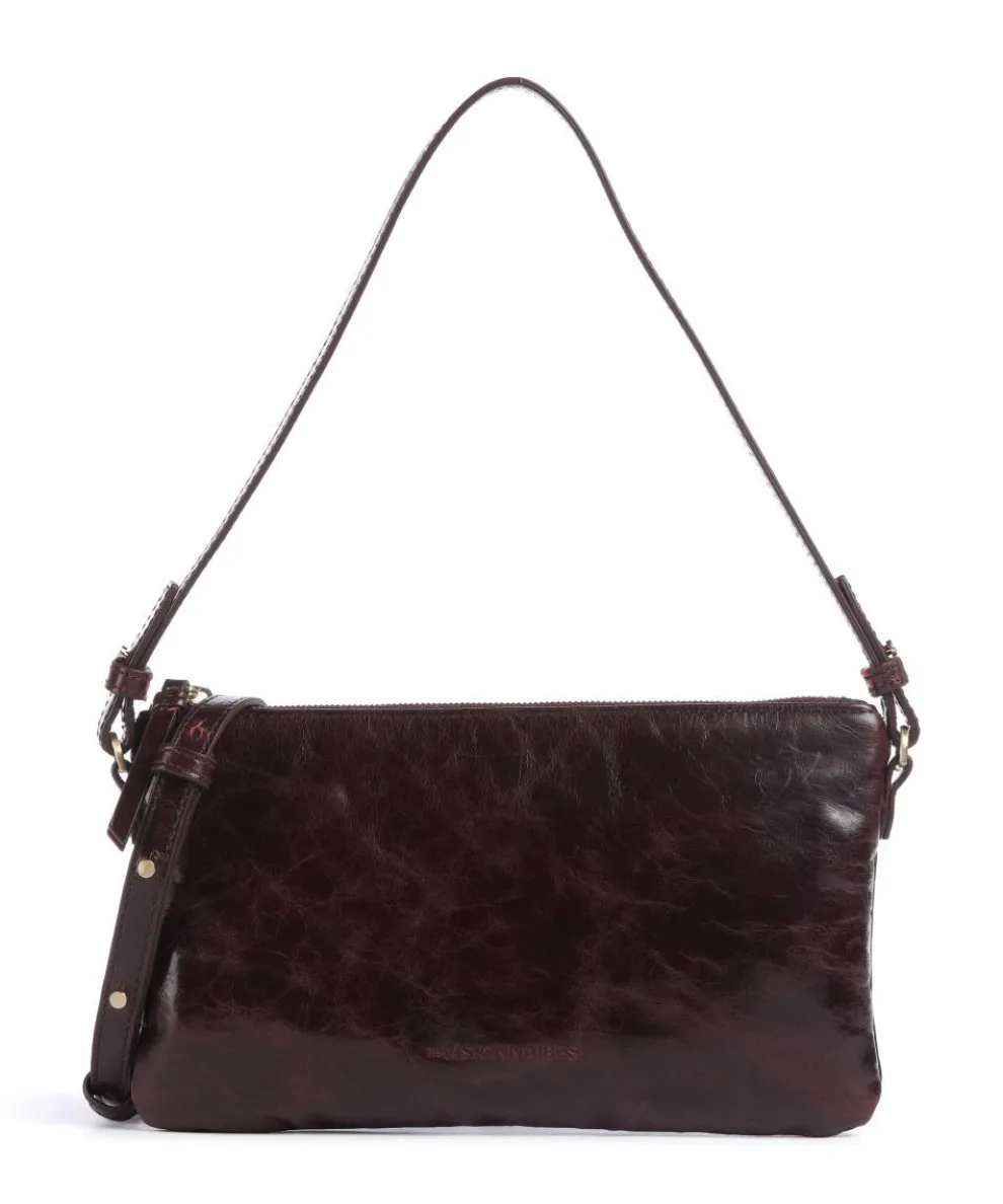 Alice Crinkle Shoulder bag fine grain cow leather bordeaux red
