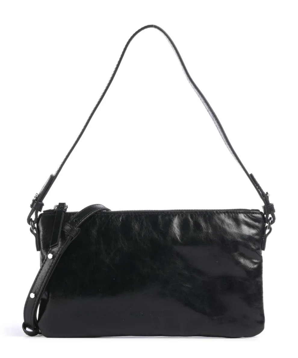 Alice Crinkle Shoulder bag fine grain cow leather black