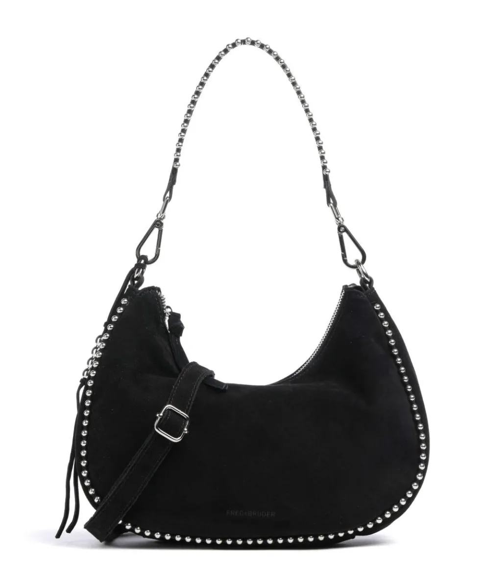 All About Beads Shoulder bag sheepskin leather black