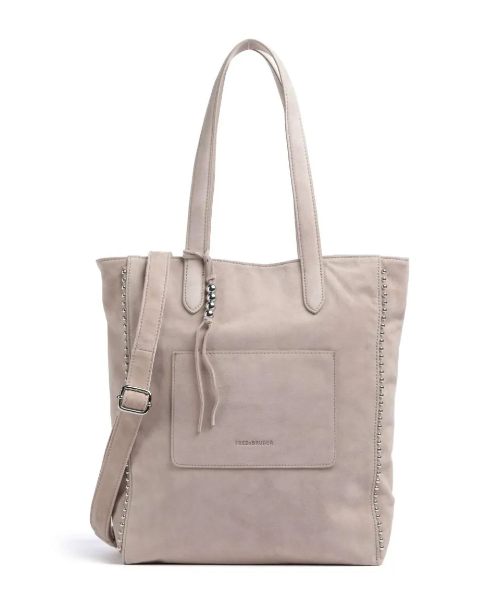 All About Beads Tote bag sheepskin leather beige
