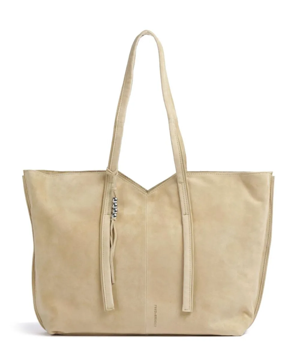 All About Beads Tote bag sheepskin leather sand