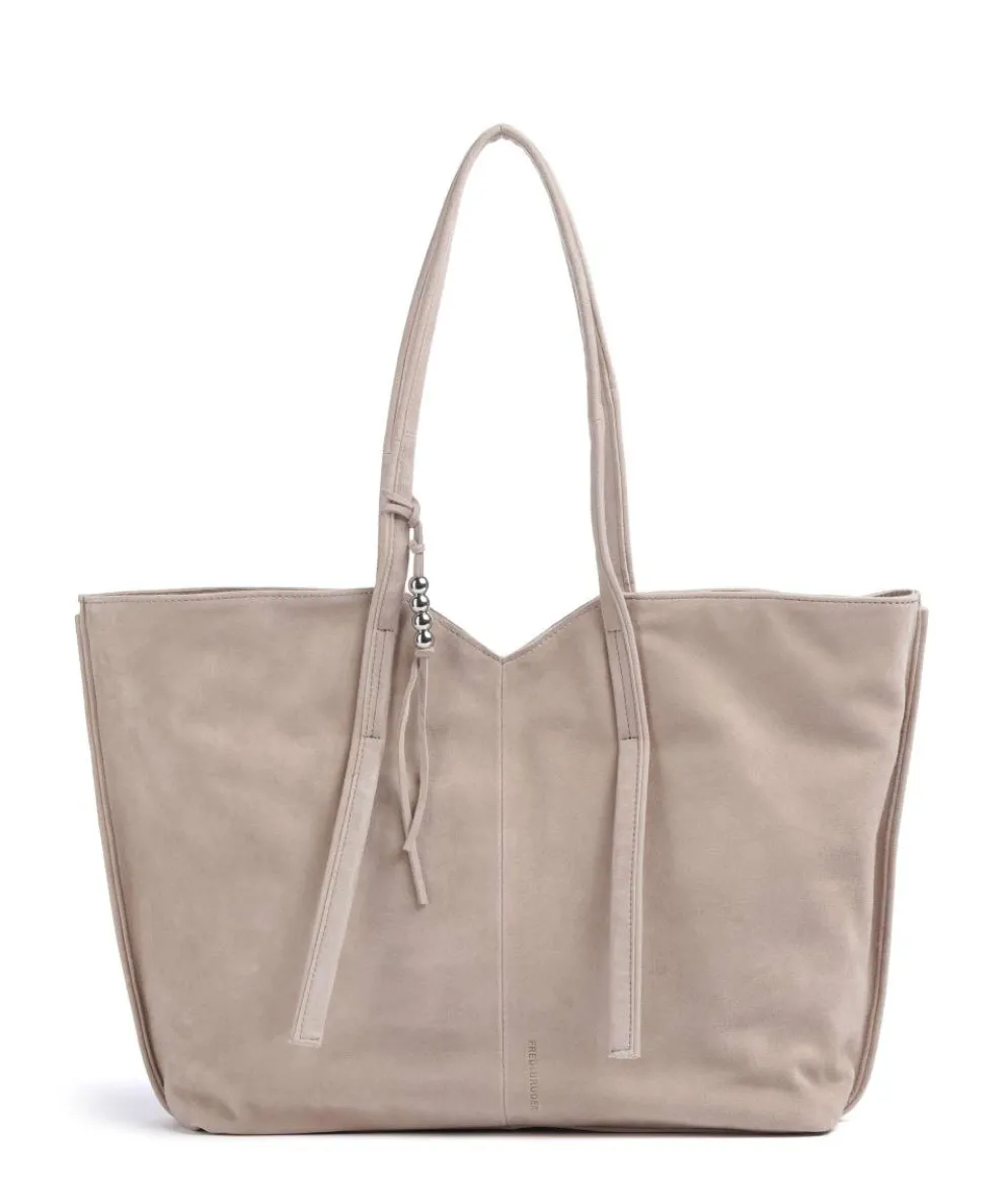 All About Beads Tote bag sheepskin leather beige