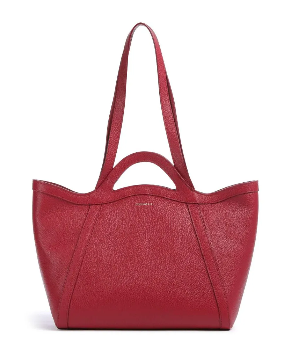 Amalia Tote bag grained leather red