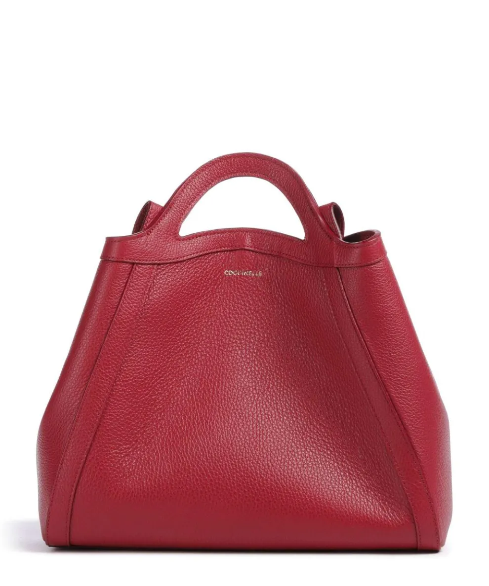 Amalia Tote bag grained leather red