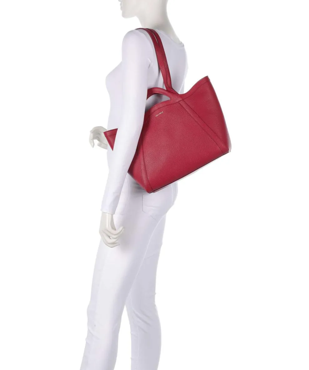 Amalia Tote bag grained leather red