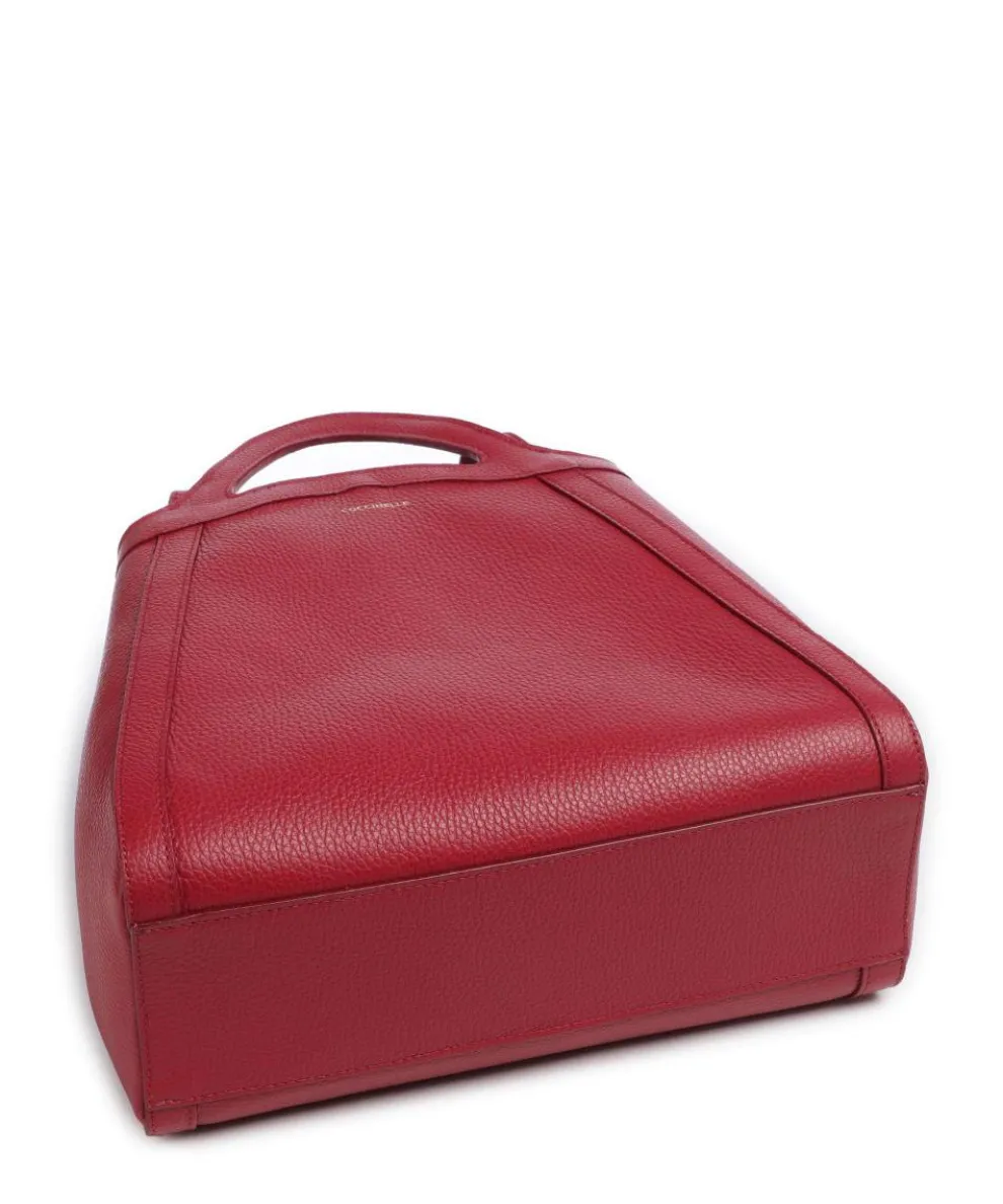 Amalia Tote bag grained leather red