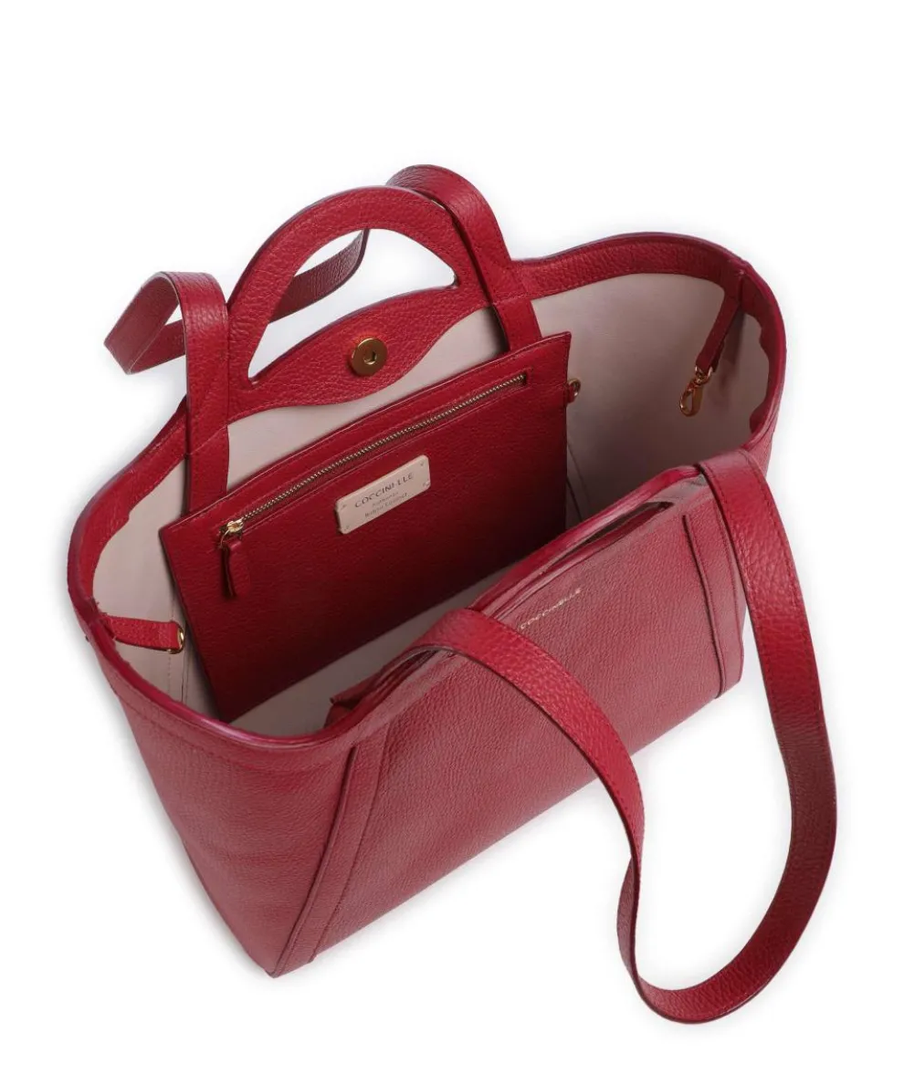Amalia Tote bag grained leather red