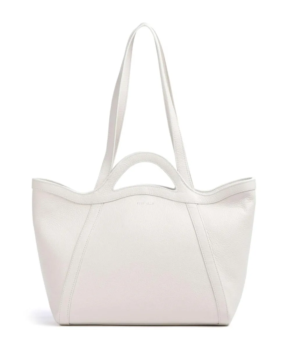 Amalia Tote bag grained leather white