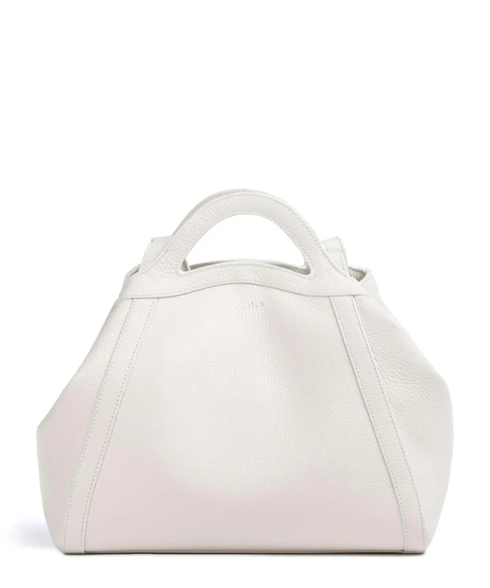 Amalia Tote bag grained leather white