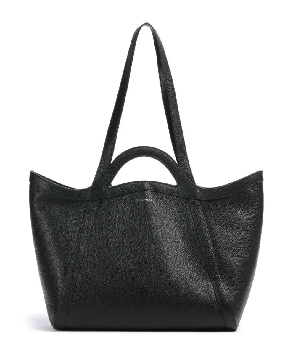 Amalia Tote bag grained leather black