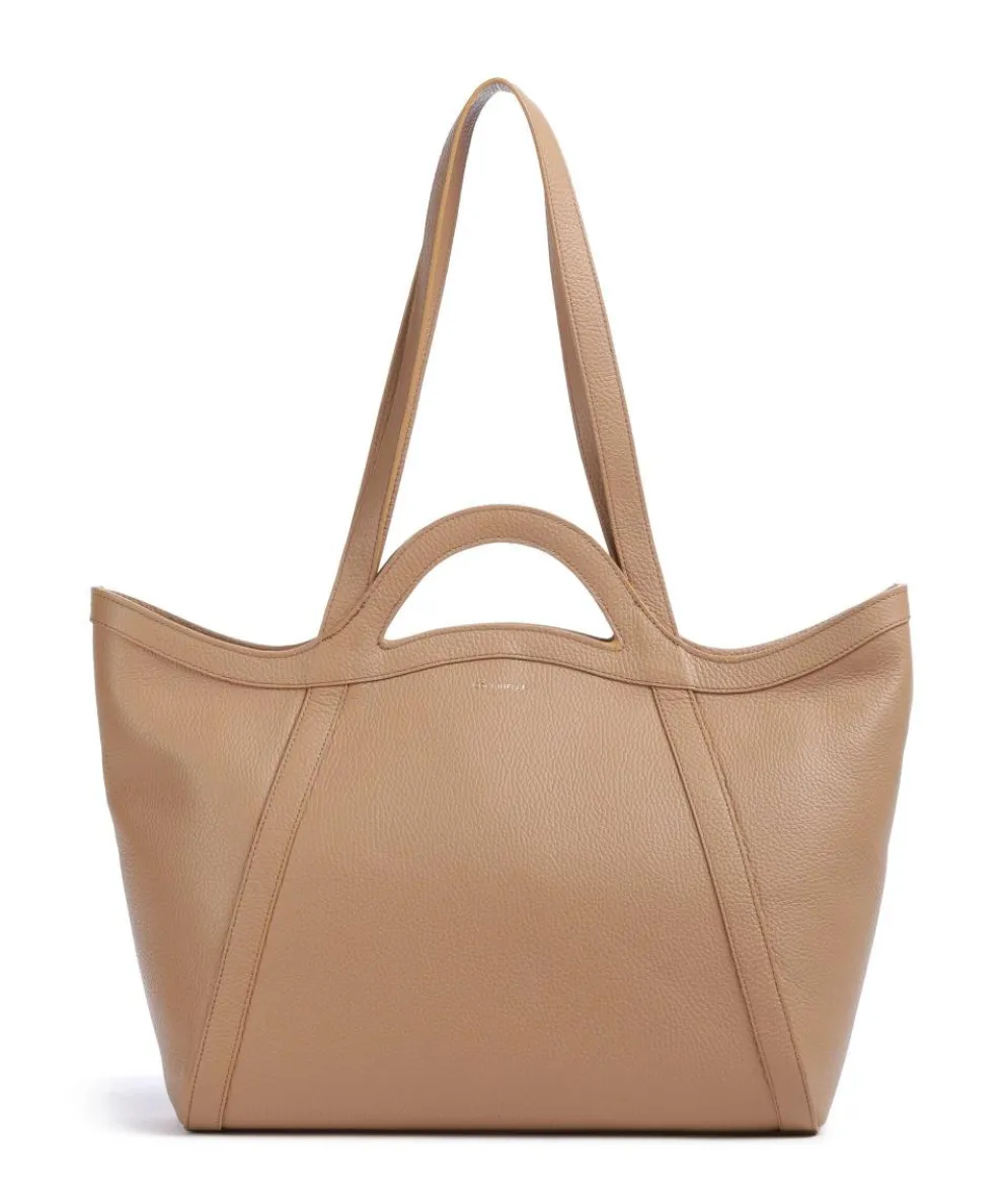 Amalia Tote bag grained leather light brown