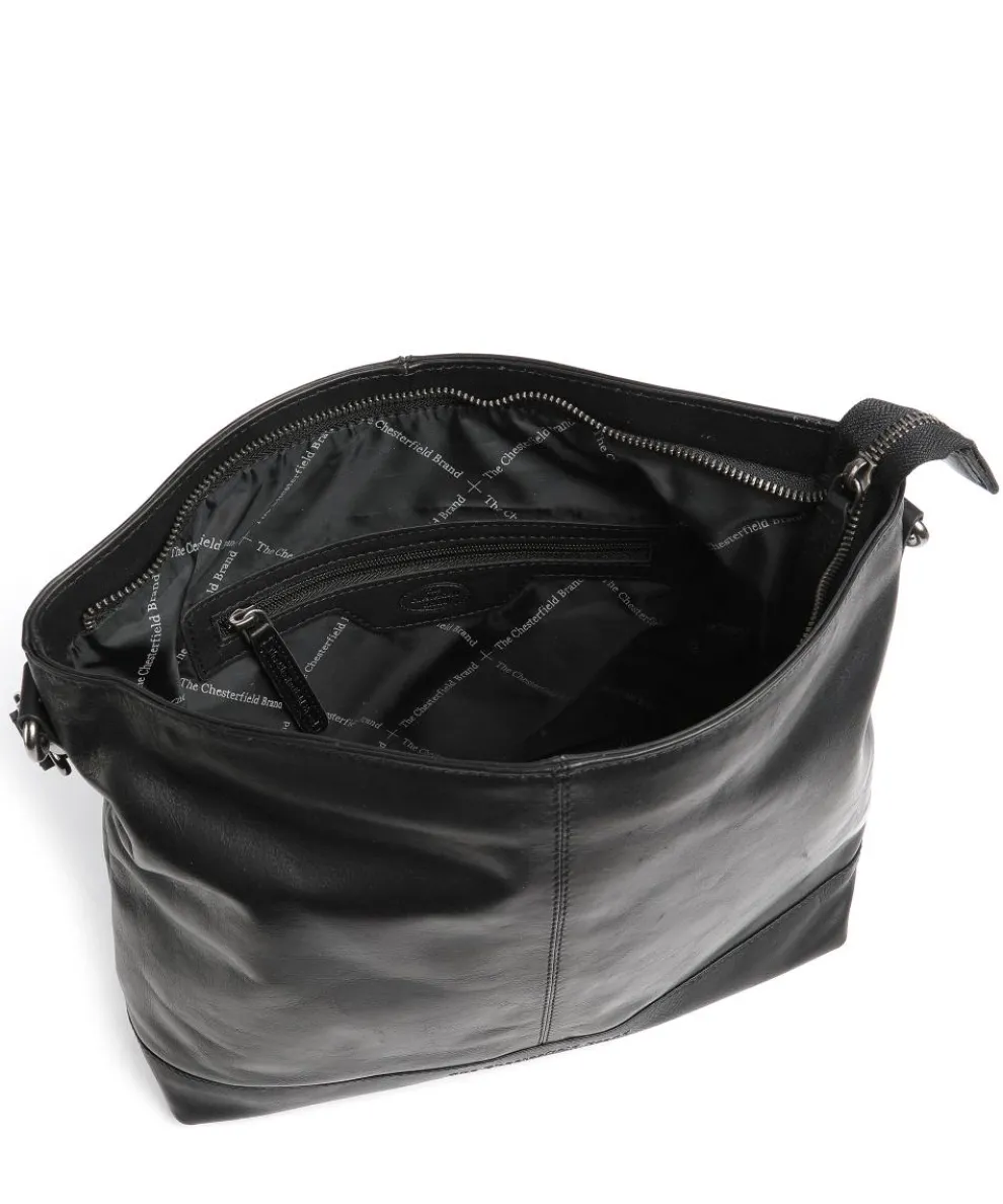 Amelia Hobo bag pull-up cow leather black