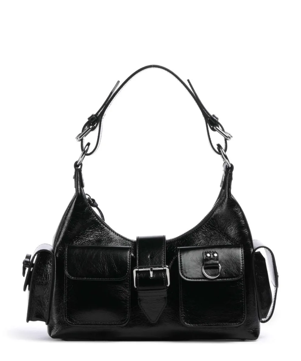 Amelia Shoulder bag fine grain cow leather black